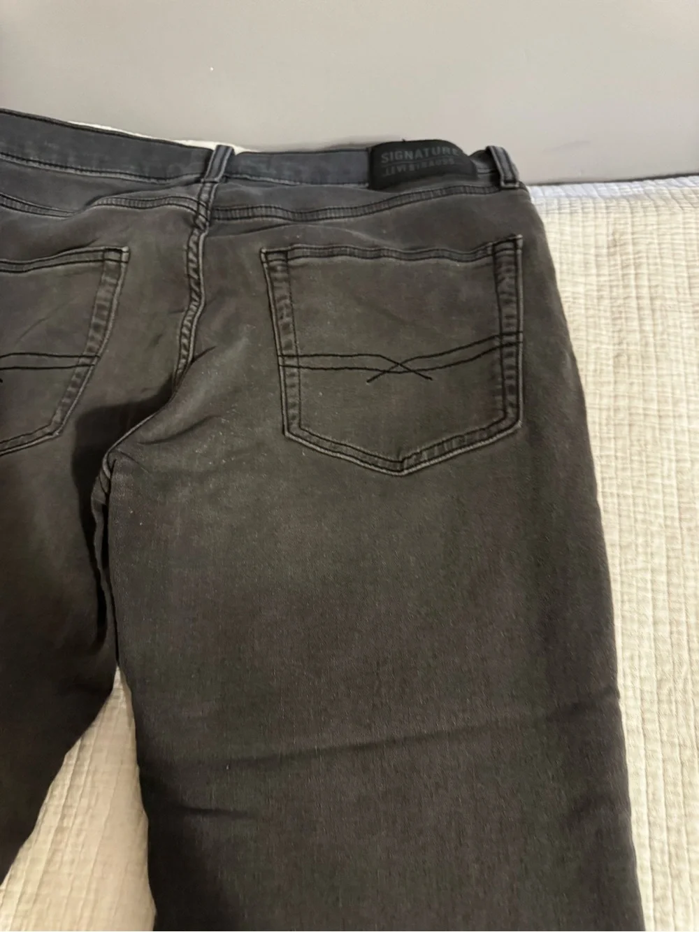 Levi's Men's Signature Levi Strauss Slim Fit Light Black Tab Black Jeans 36x30